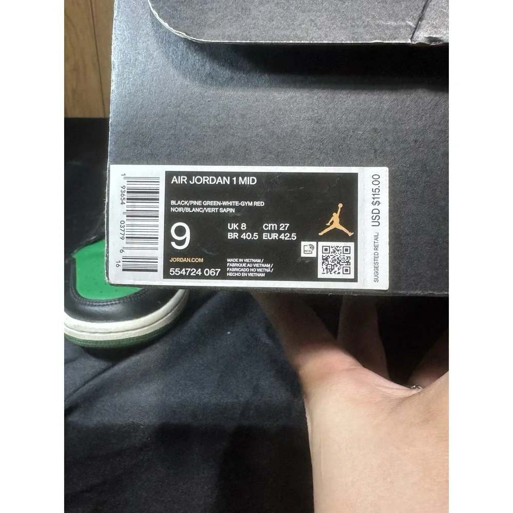 Men's Size 9 Air Jordan 1 Mid With Original Box